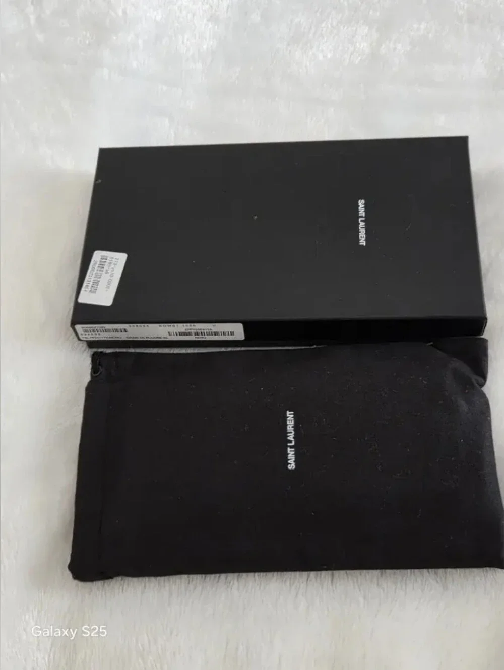 Saint Laurent Black Quilted Leather Zip Wallet with Gold YSL Logo